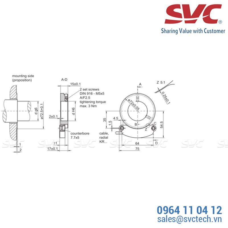 Cảm biến tốc độ vòng quay - Encoder - ITD 67 A 4 Y 9