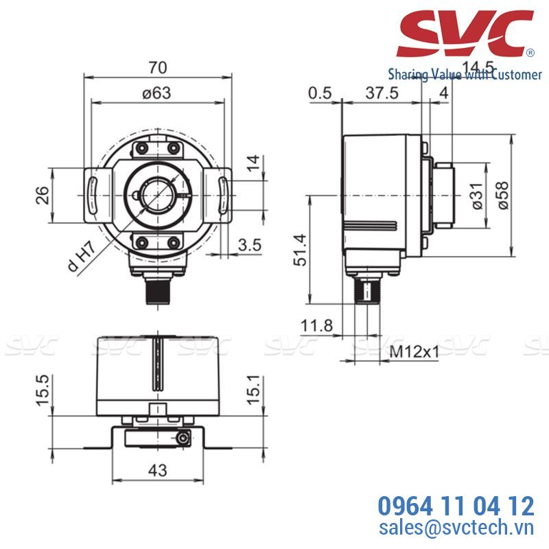 Cảm biến tốc độ vòng quay - Encoder - ExEIL580P-T