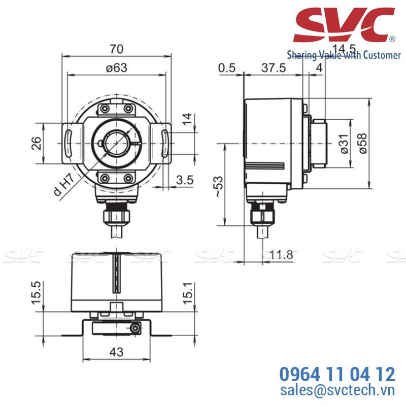Cảm biến tốc độ vòng quay - Encoder - ExEIL580P-T
