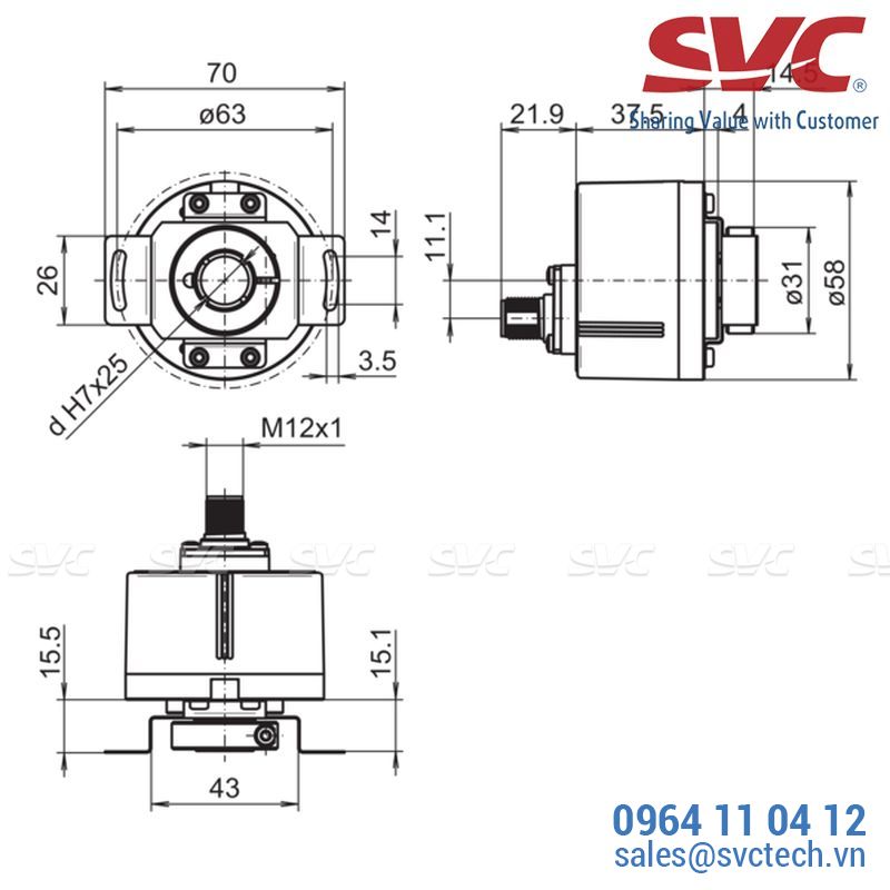Cảm biến tốc độ vòng quay - Encoder - EIL580-B