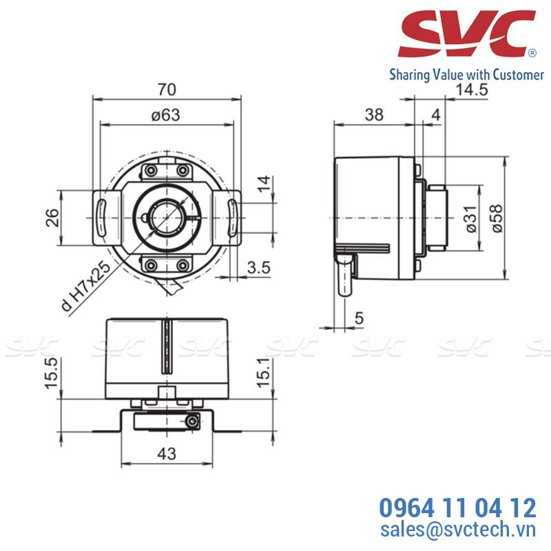 Cảm biến tốc độ vòng quay - Encoder - ExEIL580-B