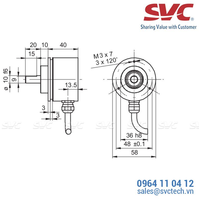 Cảm biến tốc độ vòng quay - Encoder - BRIV 58K - EcoMag