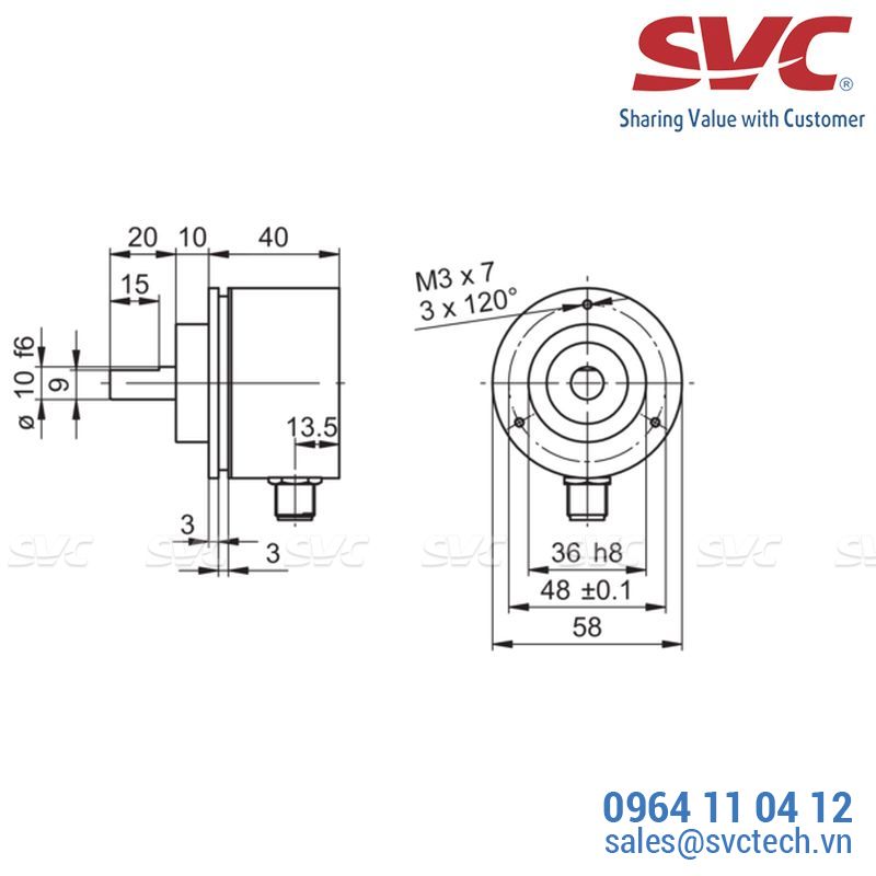 Cảm biến tốc độ vòng quay - Encoder - BRIV 58K - EcoMag