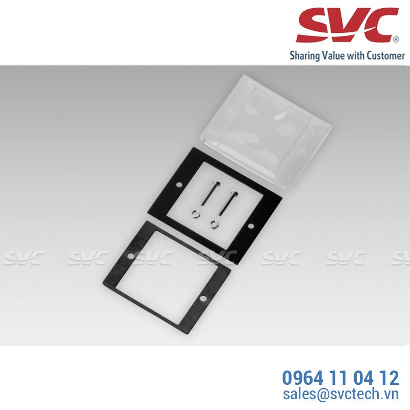 Adapter and front plate - Front panel with transparent protective cover, for socket box 50 x 50 mm (Z 10002A)
