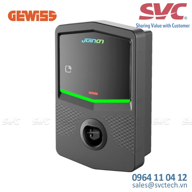Bộ sạc ô tô điện treo tường 22 KW GEWISS GWJ3004R - I-CON WALL BOX - WALL-MOUNTING CHARGING STATION - RFID - TYPE 2 VANDAL PROOF WITH SHUTTER - 22 KW - IP55