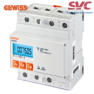 THREE PHASE ENERGY METER FOR THE DLM DOMESTIC ENVIRONMENT GEWISS GWD6817 - THREE PHASE ENERGY METER FOR THE DLM DOMESTIC ENVIRONMENT