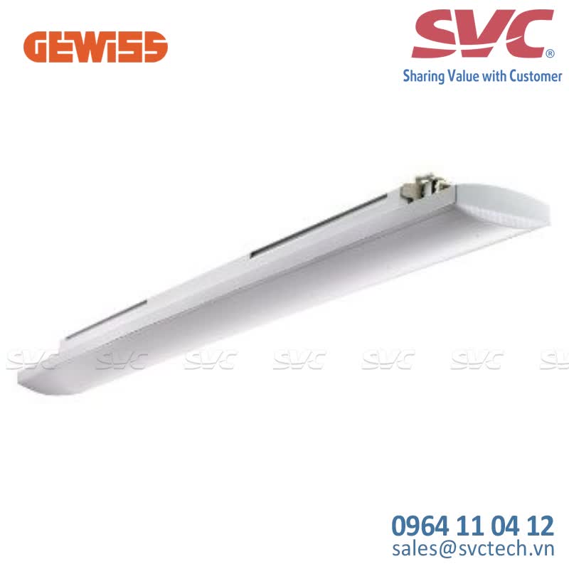 Đèn LED công nghiệp nhà xưởng kín nước GEWISS GWS3221AP840 - SMART[3] PLUS - 1200 - OPAL DIFFUSER - DALI - STAND ALONE - 4000K CRI>80