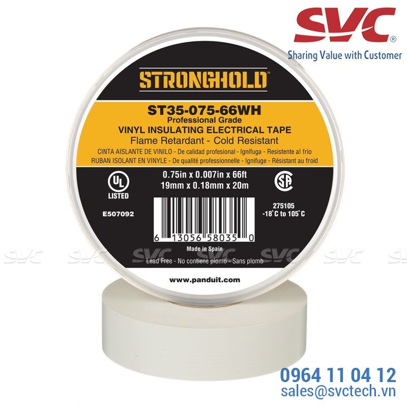 Băng dính điện PVC - ST35-075-66WH