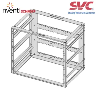 Tủ điện bằng thép (Steel Cabinets) On Board Rack 9 U, 84 HP - 10170-016