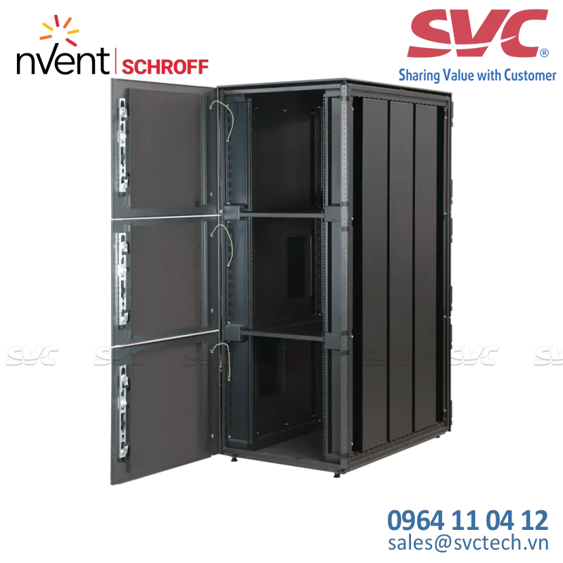 Tủ điện bằng thép (Steel Cabinets) Varistar Colocation Cabinet, RAL 7021, 3 Compartments, 47 U, 2200H, 600W, 1200D - 10130-221