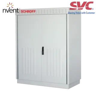 Vỏ tủ điện 2 lớp (Double Wall Cabinets) Outdoor Modular VENT Cabinet With Double Door, Fan, 1530H 29 U, 1300W 630D - 10149-337