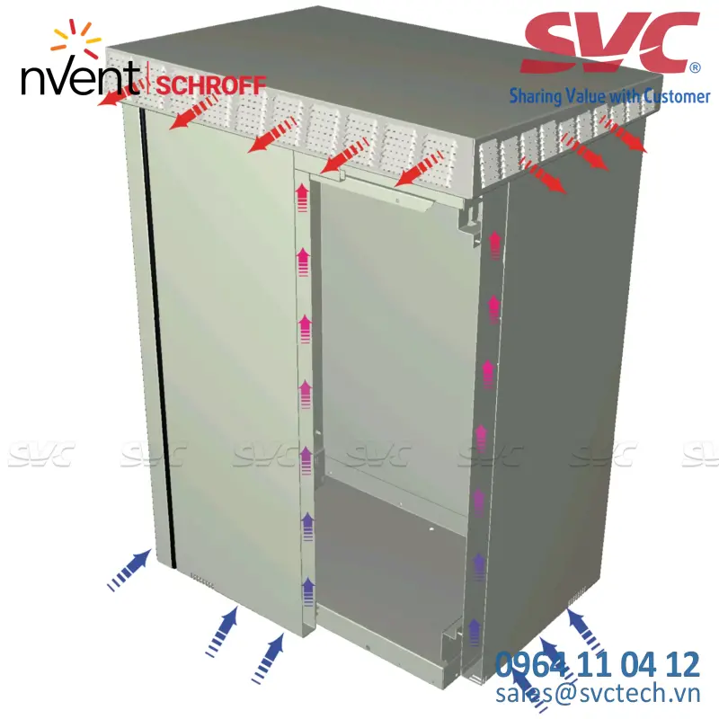 Vỏ tủ điện 2 lớp (Double Wall Cabinets) Outdoor Unibody Cabinet With Single Door, 930H 16 U, 700W 500D - 11249-003