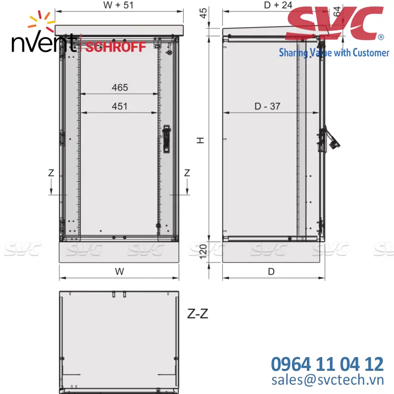 Vỏ tủ điện 1 lớp (Single Wall Cabinets) Outdoor Comline ECL Cabinet with Plinth, 1200H 700W 600D - 12349-004