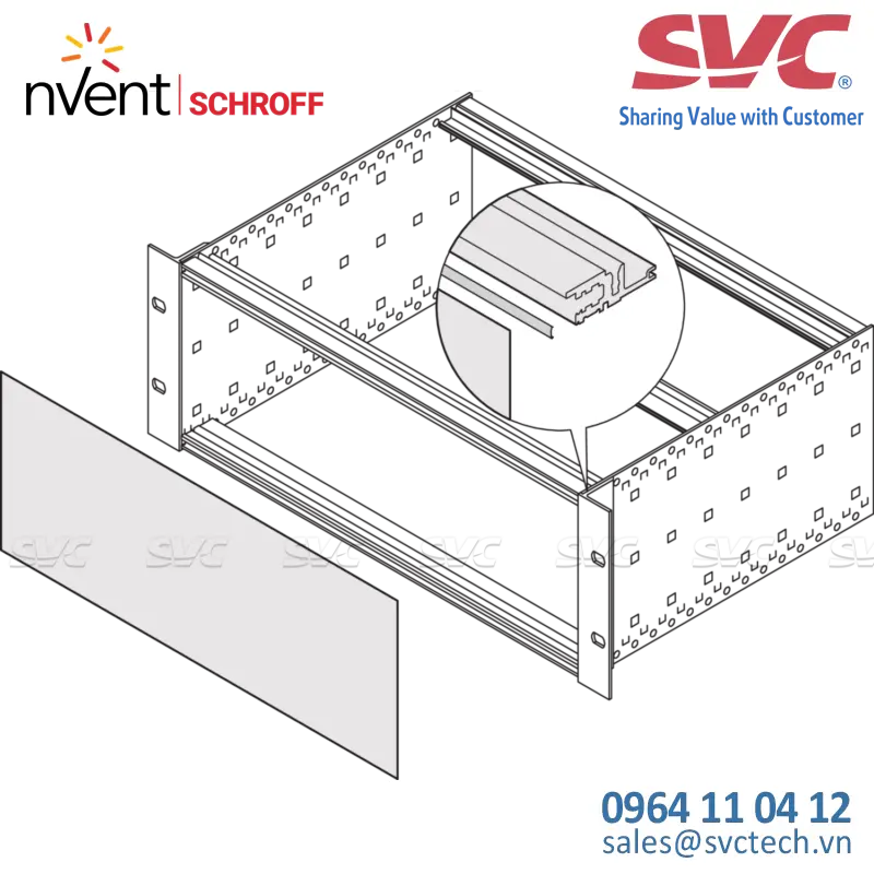 EuropacPRO EMC Shielding Kit Front/Rear Panel to Horizontal Rail , 84 HP, 100 Pieces - 24560-236