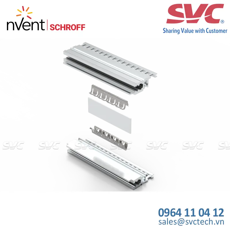 EMC Shielding Kit, Between Horizontal Rails, Stainless Steel, 63 HP - 24562-563
