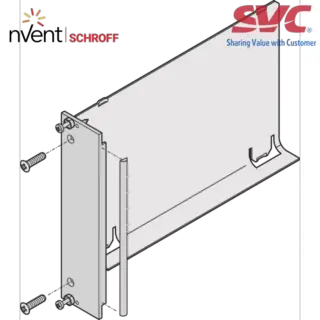 Air Baffle, U-Front Panel, Refrofit Shielding, Textile, 6 U, 4 HP, 220 mm - 20848-737