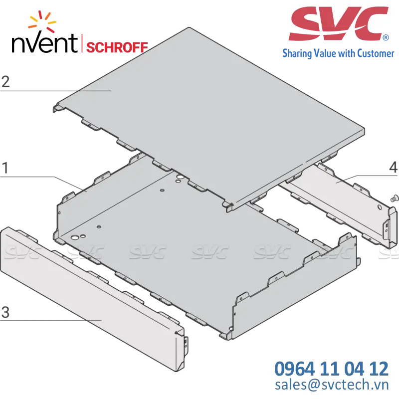 Interscale Desktop Case, Non-Perforated, 44 mm, 310 mm, 221 mm - 14820-175