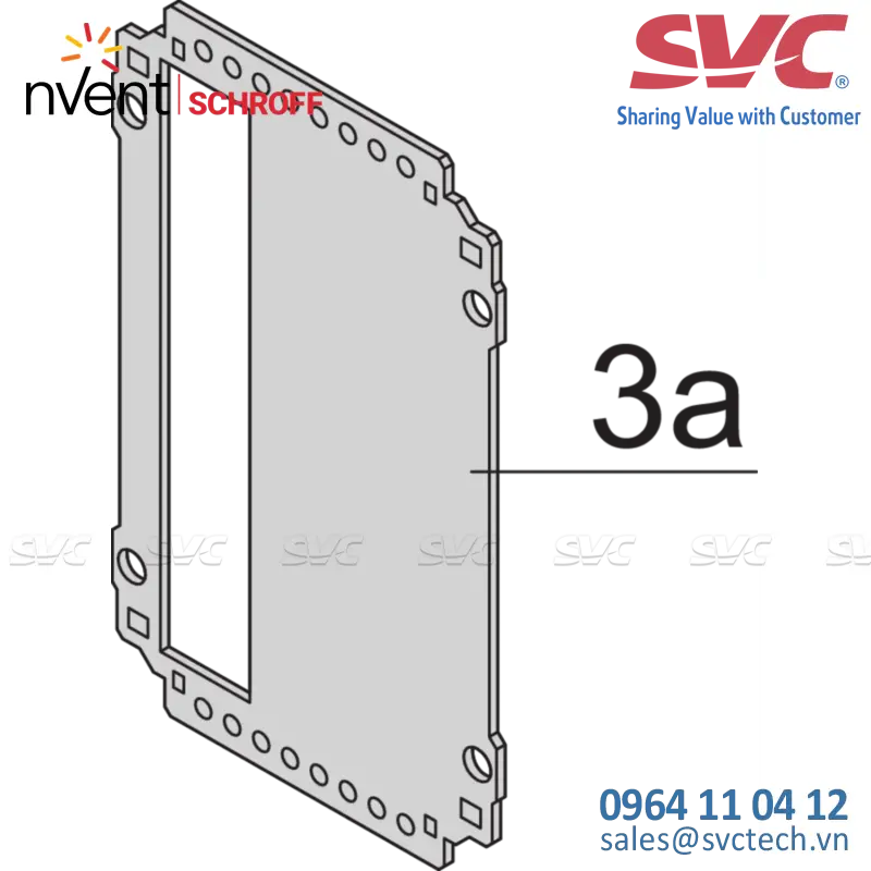 Khay module (Cassettes) Frame Type Plug-In Unit PRO Kit, Perforated Covers, 1 Connector, 3 U, 8 HP, 227 mm - 24812-258