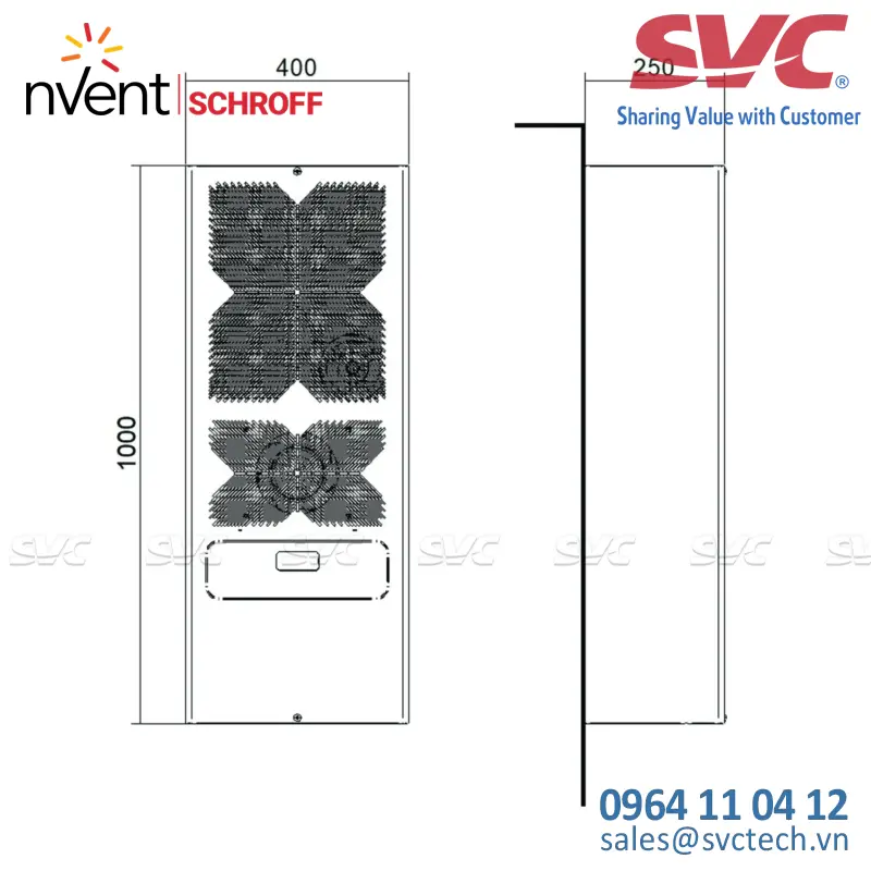 Điều hòa không khí Vertical Outdoor Air Conditioner, 2000W, 230V Galvanized Steel, 1000x400x250 UL - nox20b0e1u00000