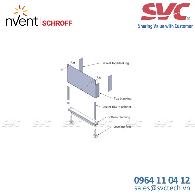 Cửa ngăn Aisle Containment Door Adapter Panel, for 47 U Rack with 200 mm Plinth, RAL 7021 - 21630-873