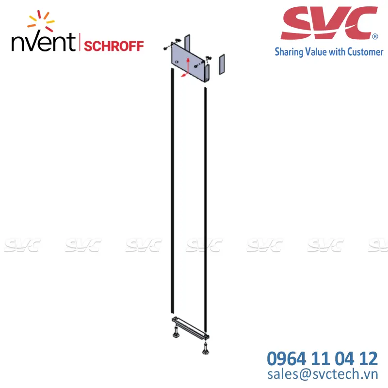 Cửa ngăn Aisle Containment Door Adapter Panel, for 47 U Rack with 200 mm Plinth, RAL 7021 - 21630-873
