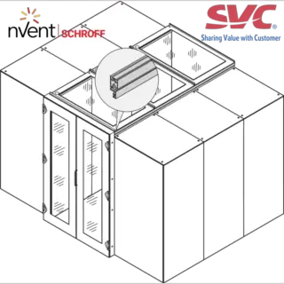 Aisle Containment Height Extension Profile to Raise Top Cover - 21130-594