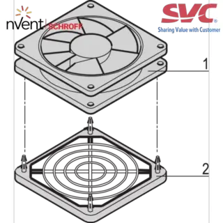 Fan for Fan Top Cover, Heigth 25 mm - 20713-048
