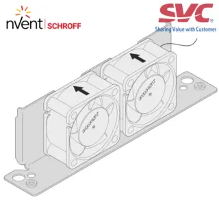 Giá đỡ kèm quạt làm mát Interscale Fan Holder With Fan, 2 U, 221W, 177D, 1 Fan (80 x 80 x 25) - 24828-204