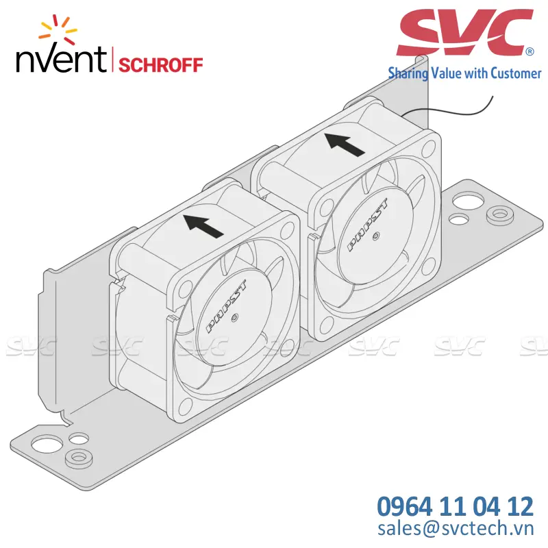 Giá đỡ kèm quạt làm mát Interscale Fan Holder With Fan, 3 U, 399W, 310D, 1 Fan (119 x 119 x 25) - 24828-307