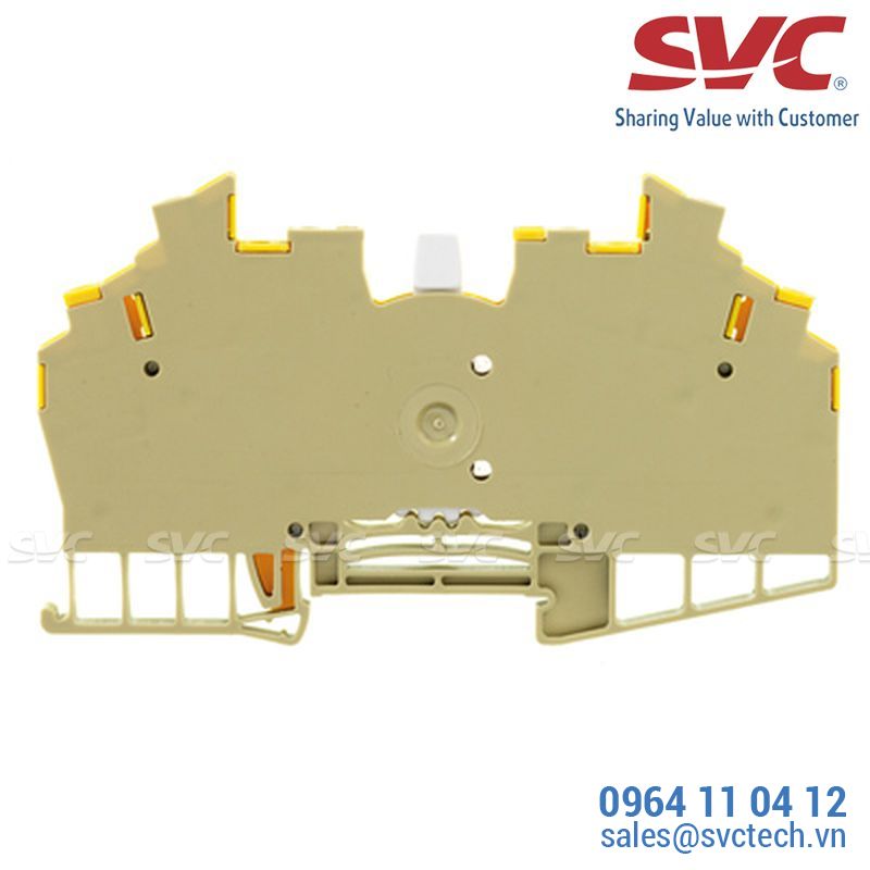 Cầu đấu dây Domino dạng bắt vít có dao cách ly - WDT 15/2 BE/PA66/GE