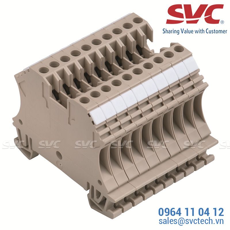 Cầu đấu dây domino thường Feed-through - WDU 25/10 BEZ/NE