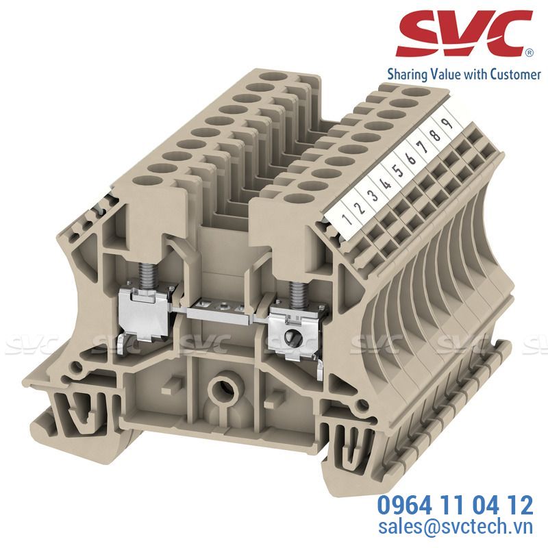 Cầu đấu dây domino thường Feed-through - WDU 4/10/BEZ