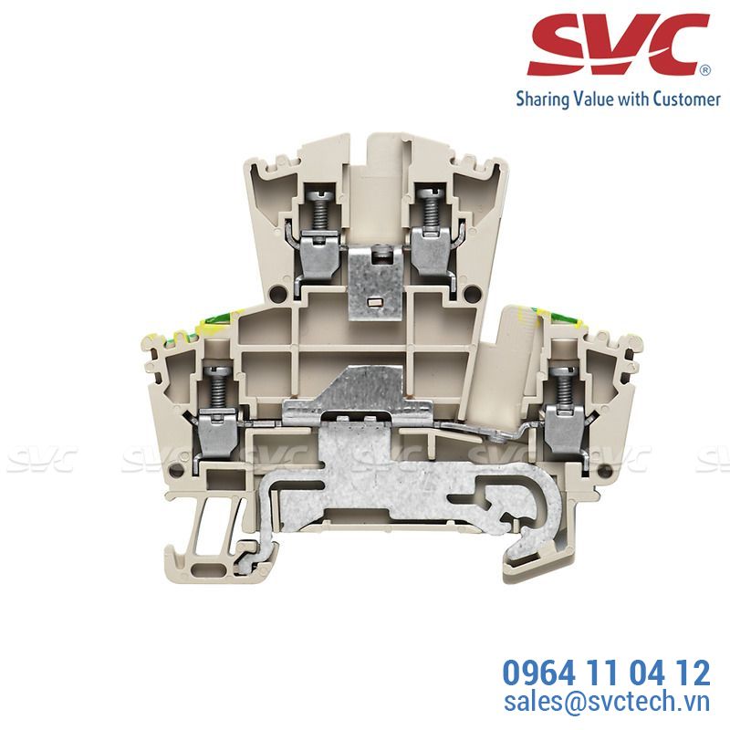 Cầu đấu dây domino thường Feed-through - WDK 25DU-PE