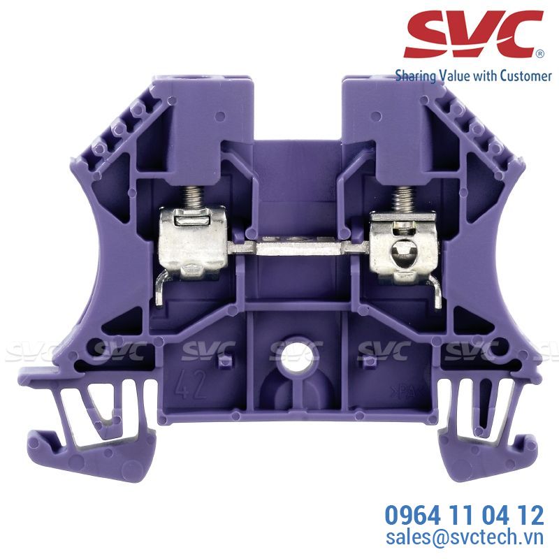 Cầu đấu dây domino thường Feed-through - WDU 4 PA/VI