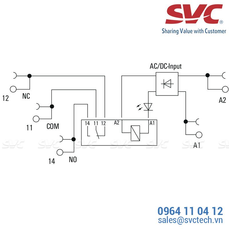 PLC Relay (Rơ le mỏng) kết nối vặn vít - TRS 120VUC 1CO AU