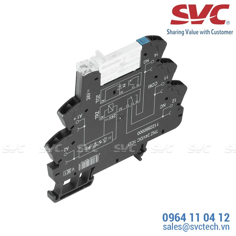 PLC Relay (Rơ le mỏng) kết nối dạng kẹp - TRZ 12VDC 1CO AU