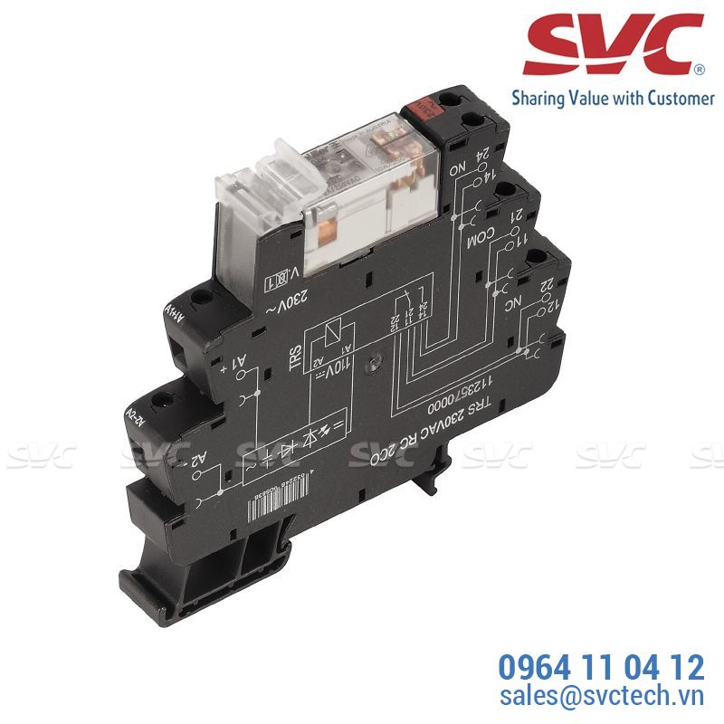 PLC Relay (Rơ le mỏng) kết nối vặn vít - TRS 230VAC RC 2CO