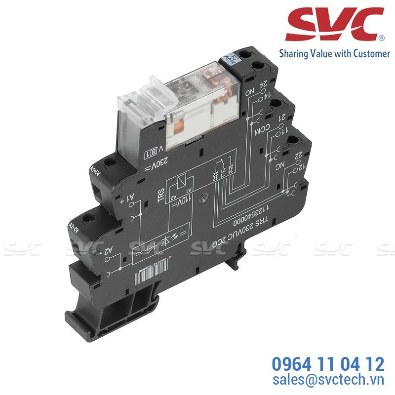 PLC Relay (Rơ le mỏng) kết nối vặn vít - TRS 48VUC 2CO AU