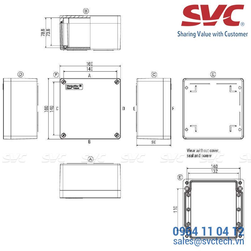 Hộp đấu nối bằng nhựa GRP - KLIPPON POK 161609
