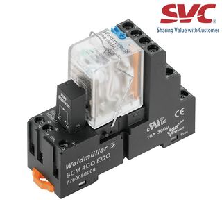 Relay (Rơ le) 8 chân 2CO D-Series trọn bộ kết nối vặn vít - DRMKIT 24VDC 2CO LD/PB
