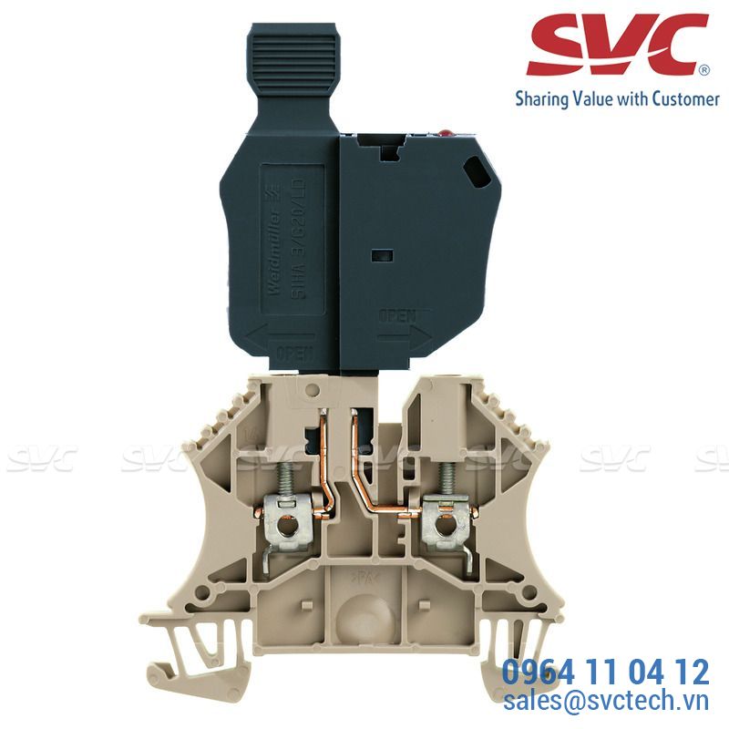 Cầu đấu dây Domino dạng bắt vít kèm cầu chì - WTR 25/SI LD 36V