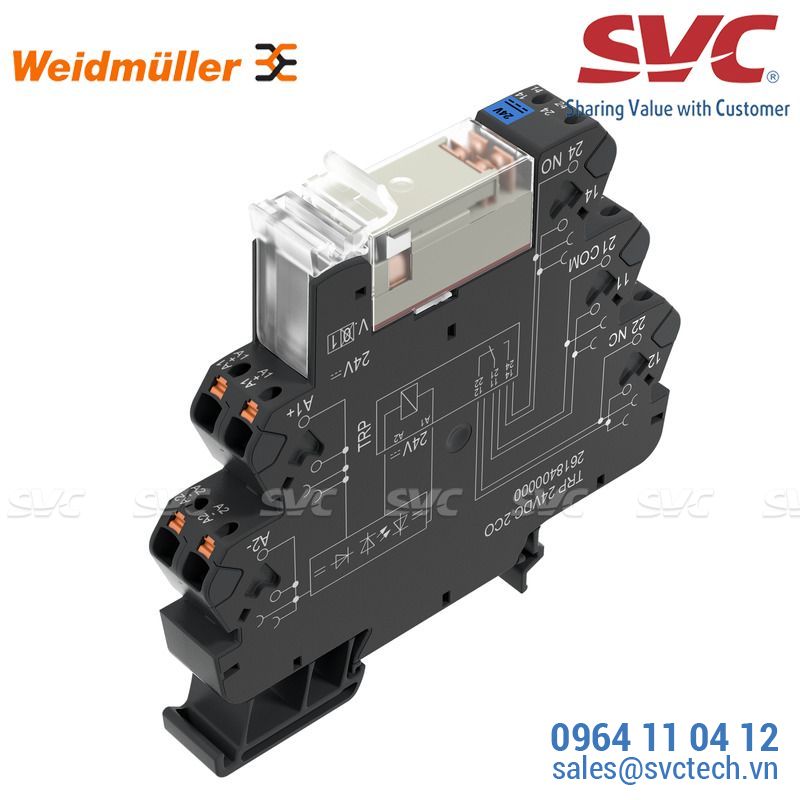 PLC Relay (Rơ le mỏng) kết nối dạng cắm - TRP 5VDC 2CO