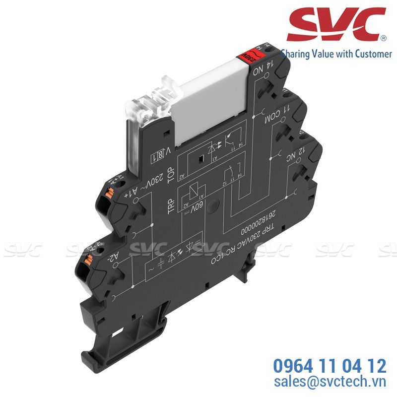 PLC Relay (Rơ le mỏng) kết nối dạng cắm - TRP 120VAC RC 1CO