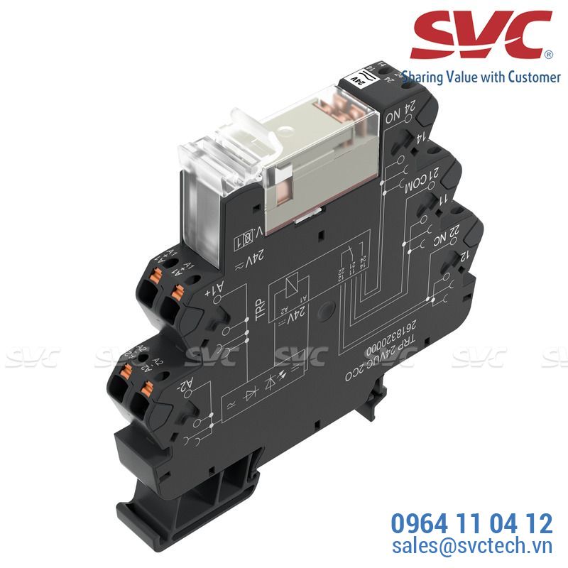 PLC Relay (Rơ le mỏng) kết nối dạng cắm - TRP 60VUC 2CO AU