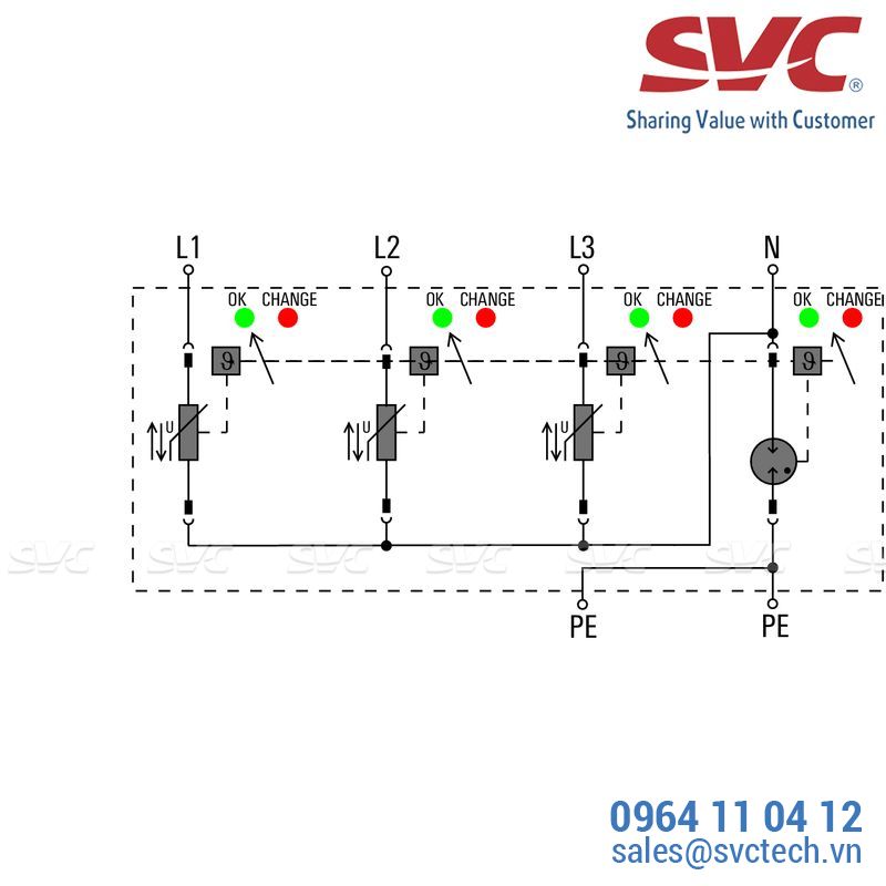Chống sét lan truyền nguồn AC - VPU AC II 3+1 350/50