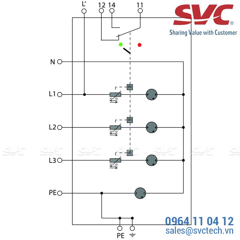 Chống sét lan truyền nguồn AC - VPU ZPA I 3+1 RA 300/12,5