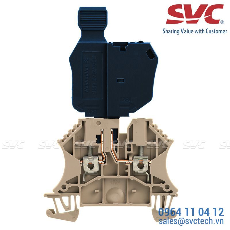 Cầu đấu dây Domino dạng bắt vít kèm cầu chì - WTR 4/SI LD 150V