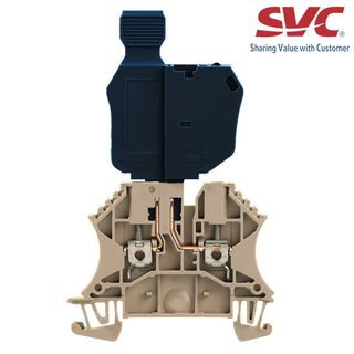 Cầu đấu dây Domino dạng bắt vít kèm cầu chì - WTR 4/SI LD 150V