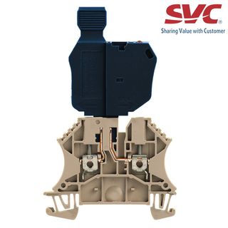 Cầu đấu dây Domino dạng bắt vít kèm cầu chì - WTR 4/SI LD 250V