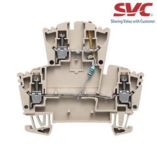 Cầu đấu dây Domino dạng bắt vít - WDK 25 LD RT 24VDC -+